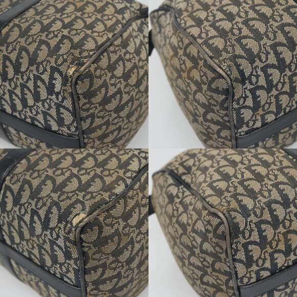 DIOR Trotter Canvas Boston Bag Navy Gold - Picture 10 of 12